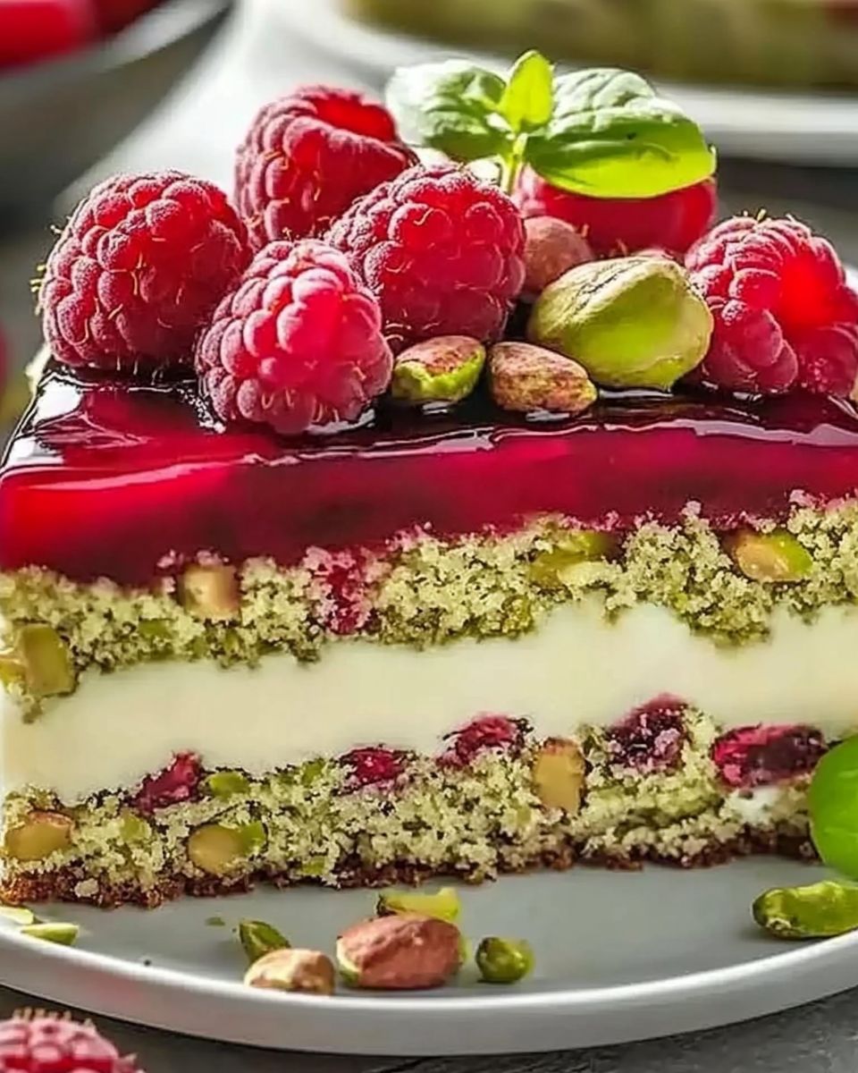 Pistachio Raspberry Dream Cake