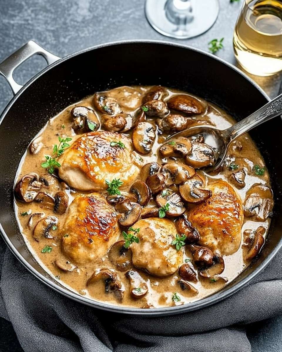 Skillet Chicken Mushroom Sauce