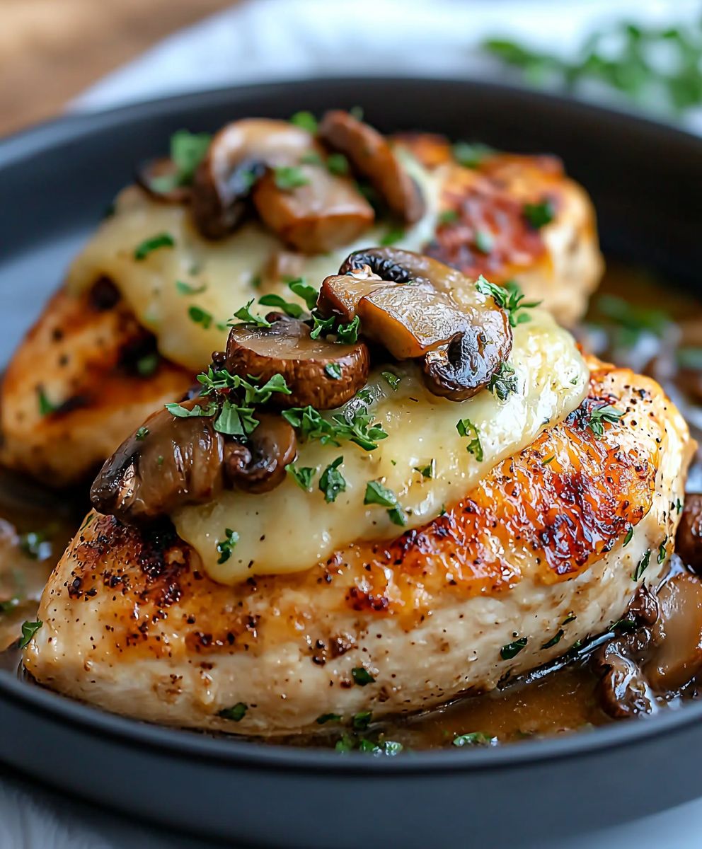 Mushroom Stuffed Chicken Breast