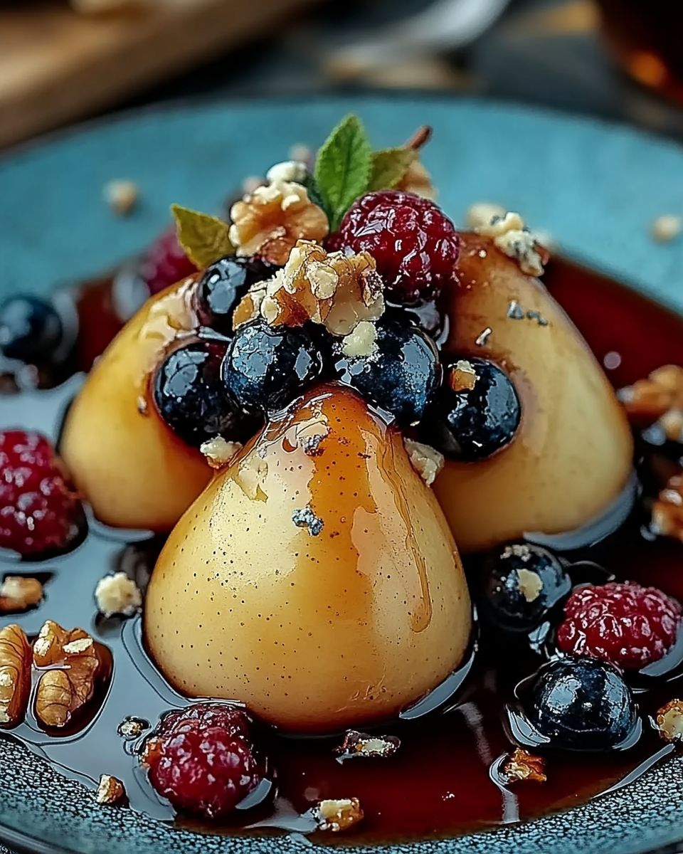 Baked Pears with Blue Cheese