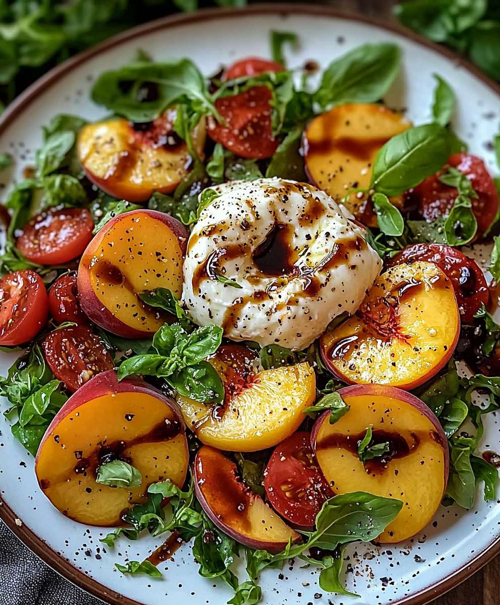 Peach Burrata Salad