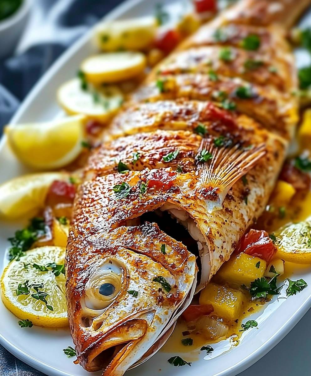 Oven-Baked Whole Snapper
