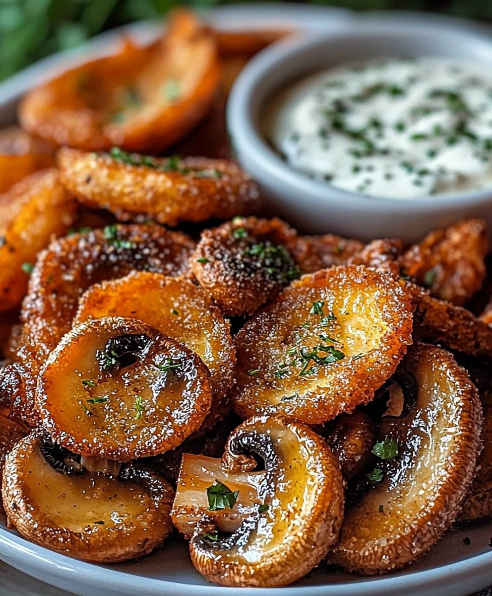Fried Sliced Mushrooms