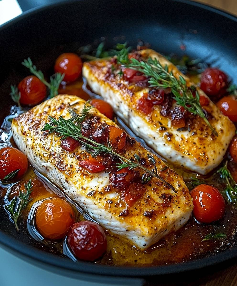 Mediterranean Baked Fish Dish