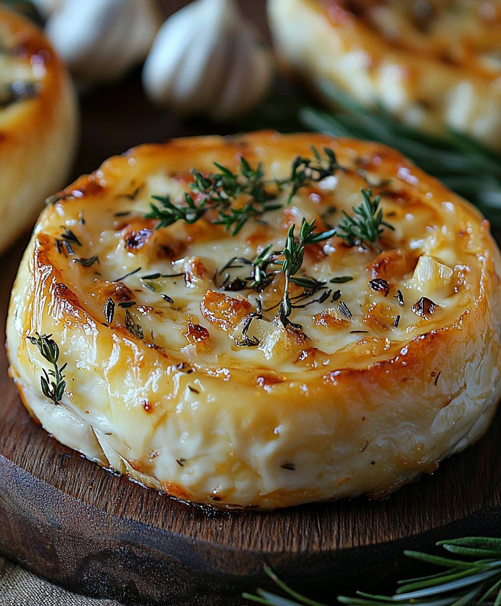Baked Brie with Garlic Herbs