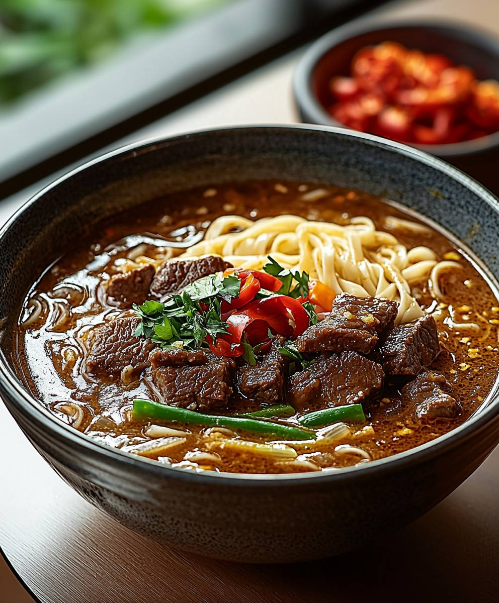 Satay Beef Noodle Soup
