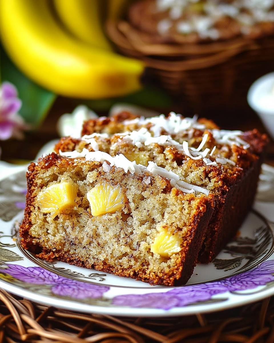 Coconut Pineapple Banana Bread