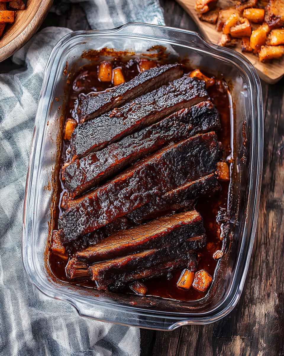 Oven Roasted Brisket Cooking
