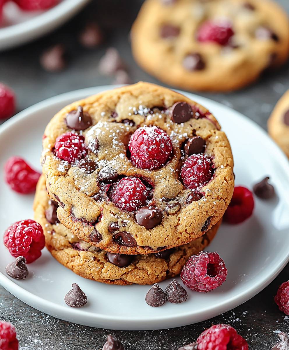 Raspberry Chocolate Chip Cookies