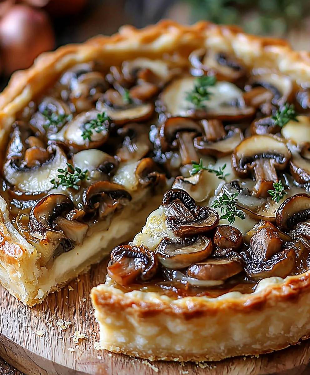 French Onion Mushroom Tart