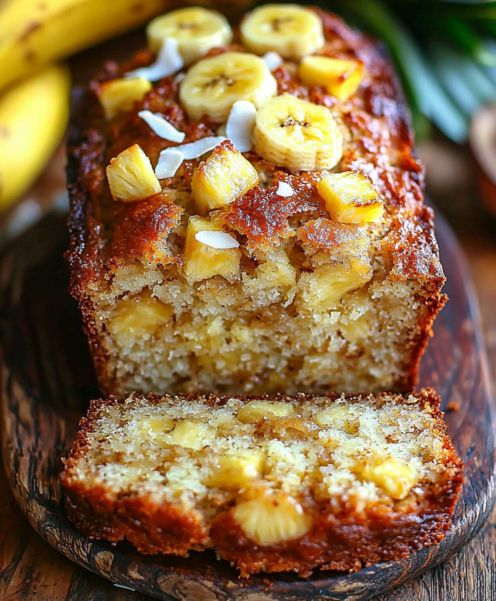 Coconut Pineapple Banana Bread