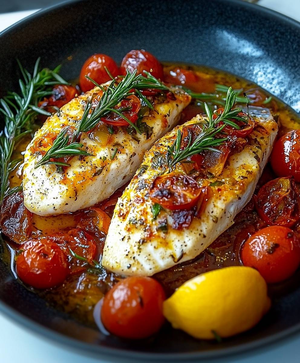 Mediterranean Baked Fish Dish