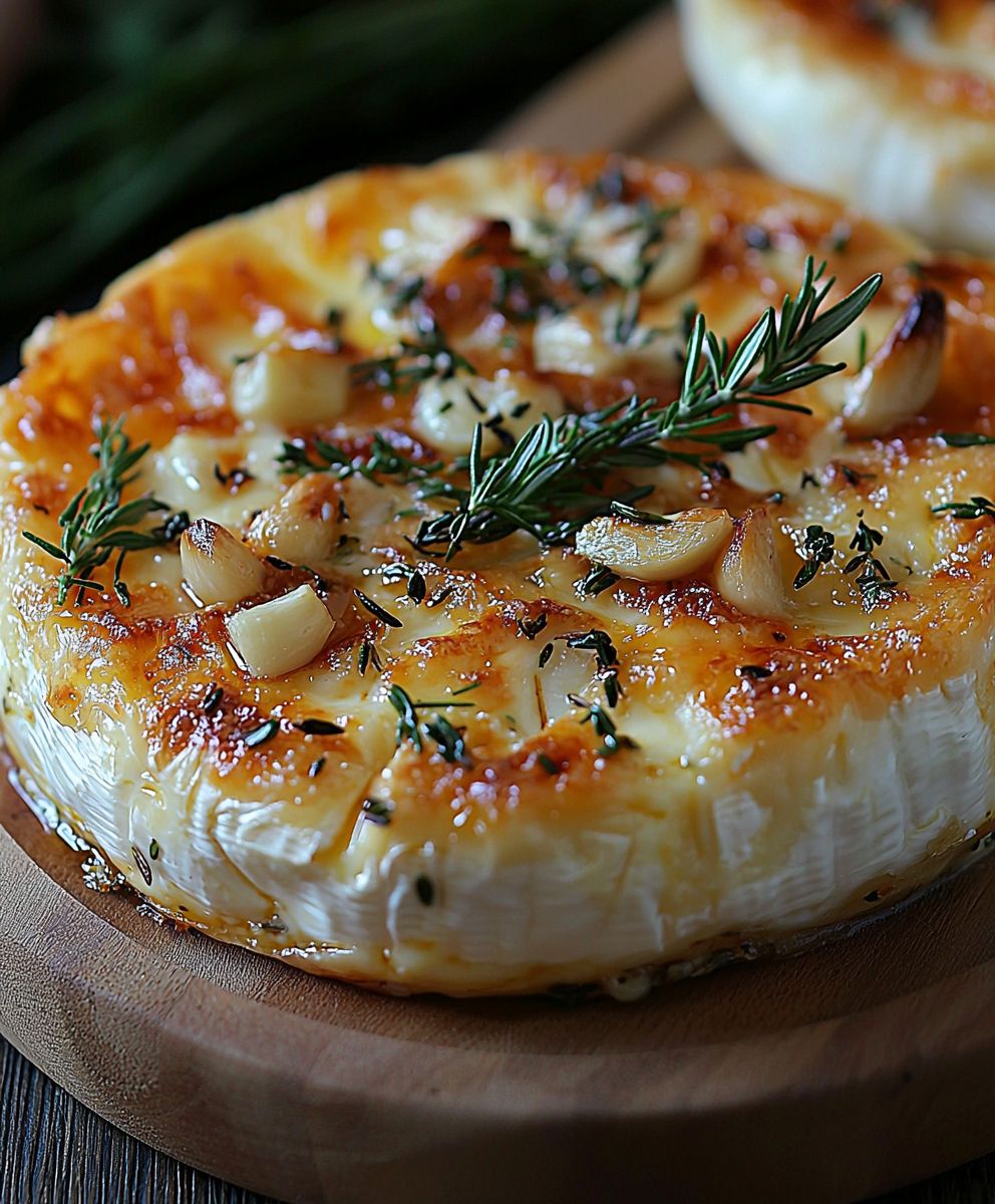 Baked Brie with Garlic Herbs