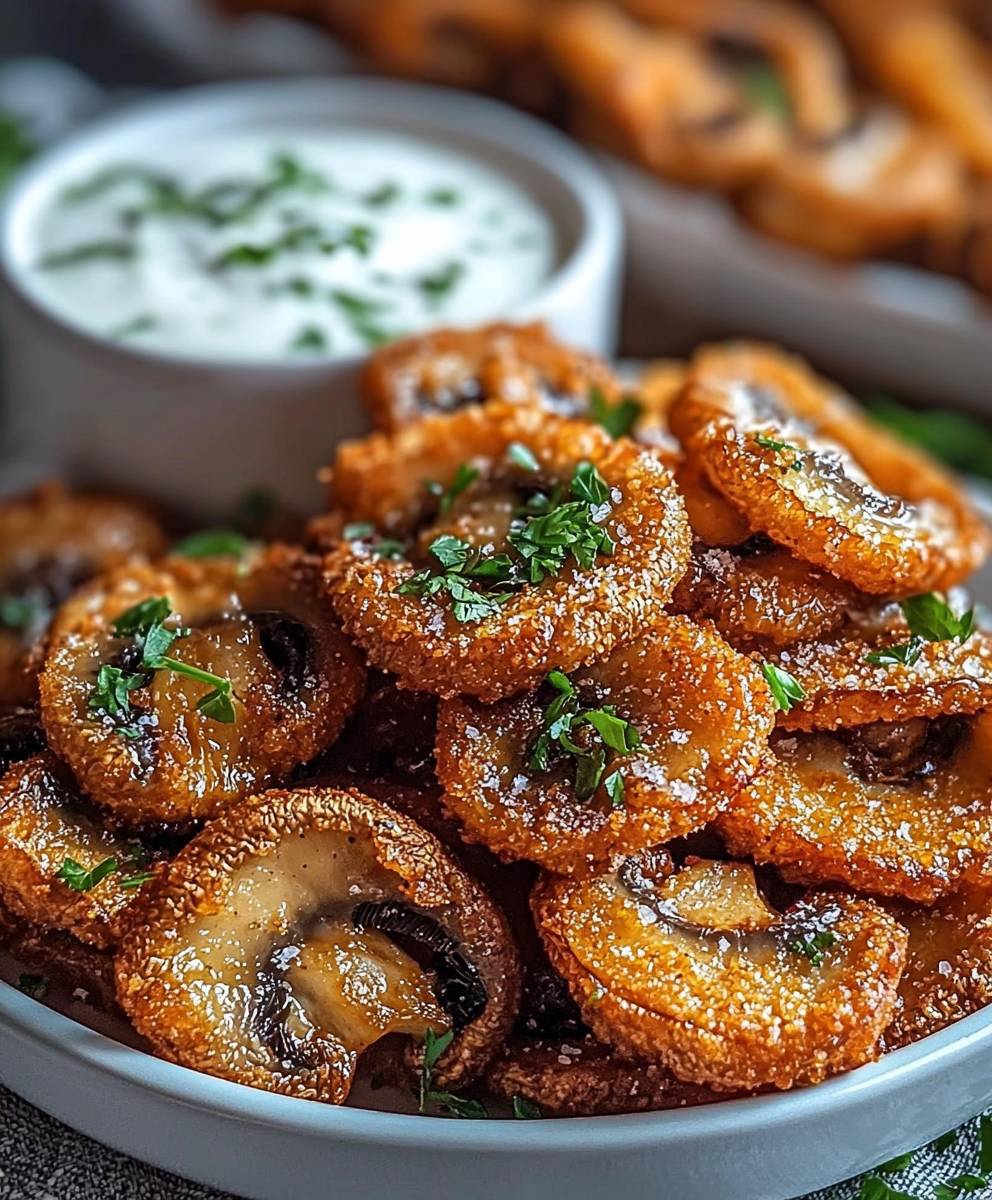Fried Sliced Mushrooms