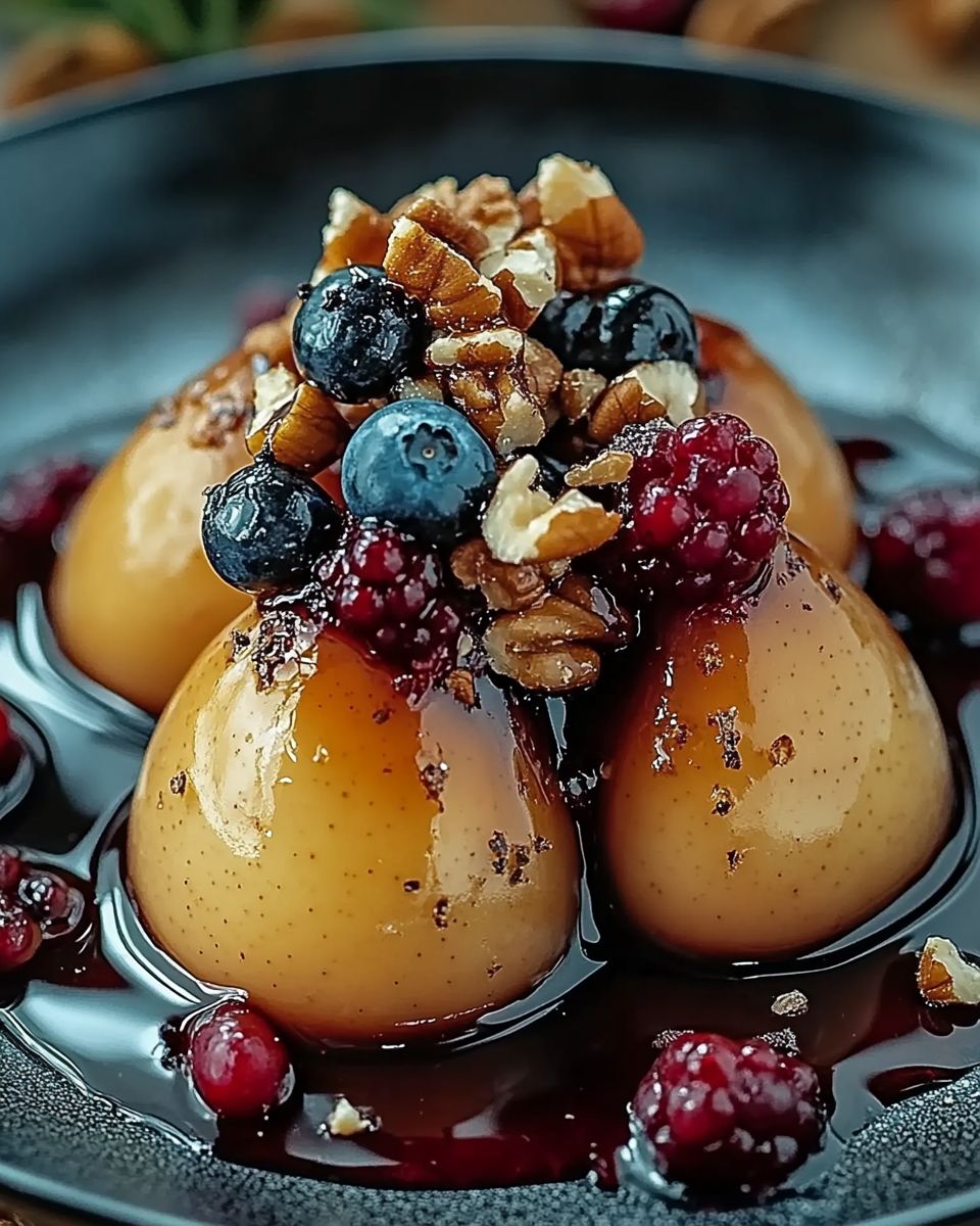 Baked Pears with Blue Cheese