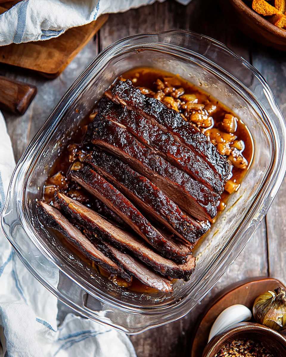 Oven Roasted Brisket Cooking