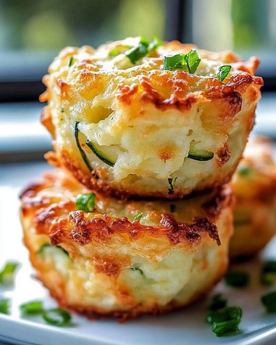 Crispy Parmesan Zucchini Muffins