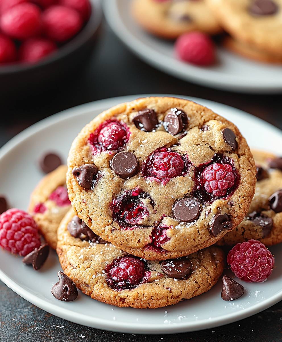 Raspberry Chocolate Chip Cookies