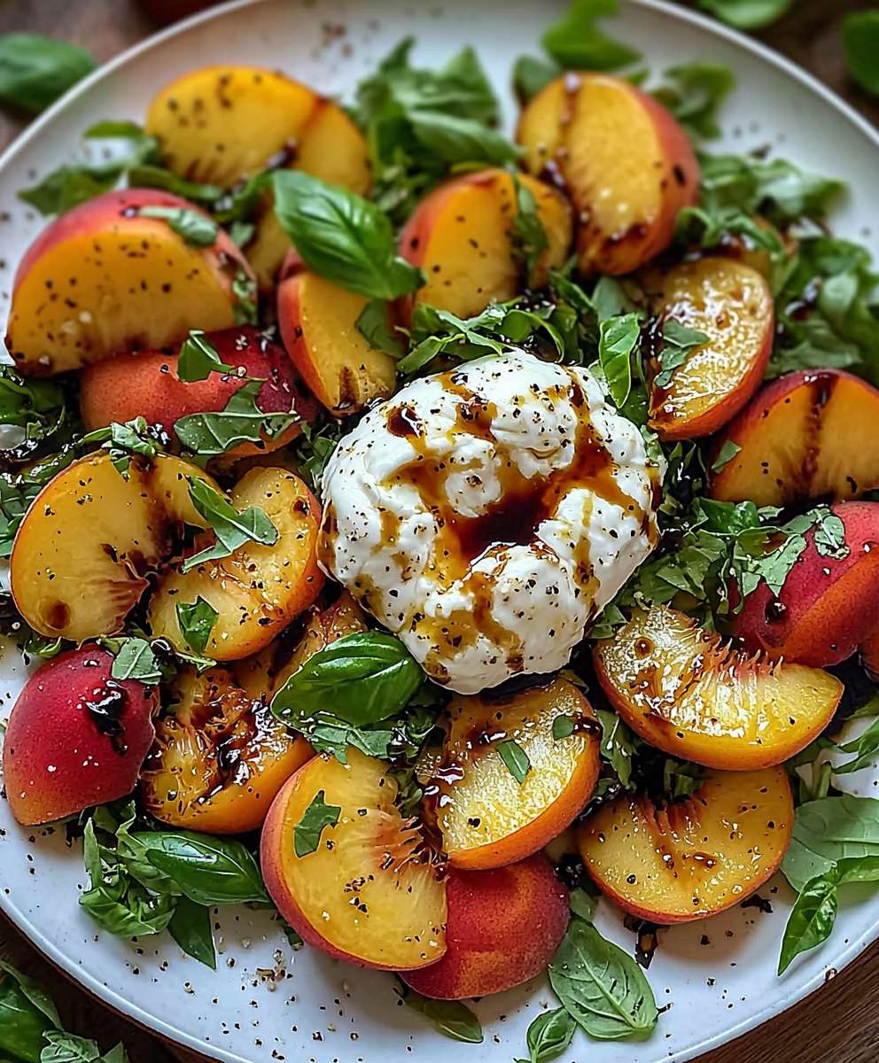 Peach Burrata Salad