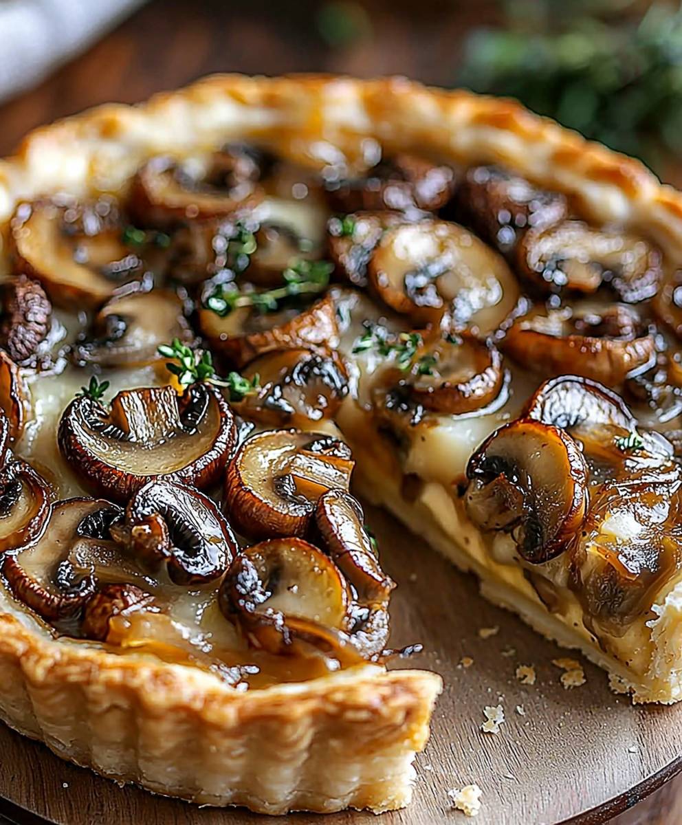 French Onion Mushroom Tart