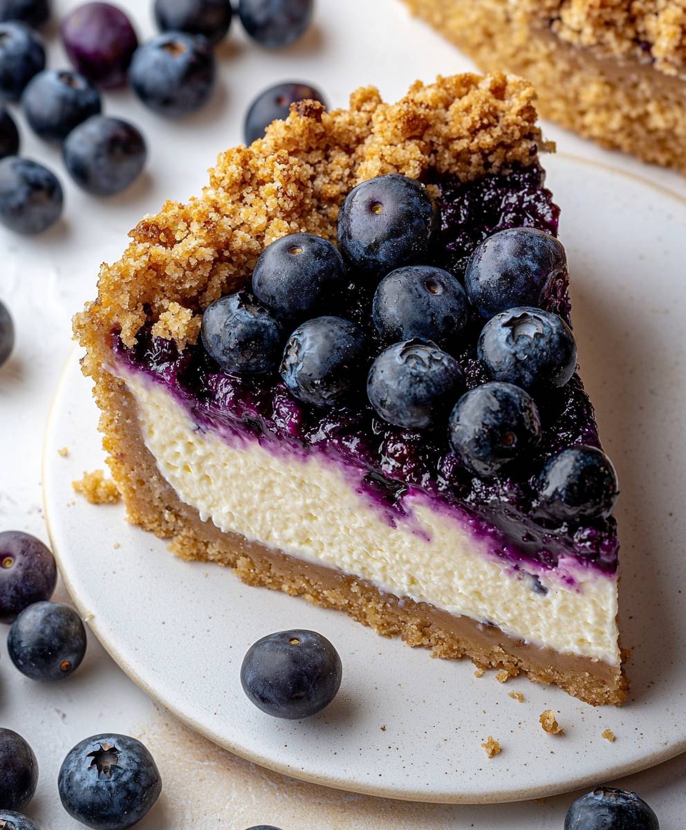 Blueberry Crumble Cheesecake Dessert
