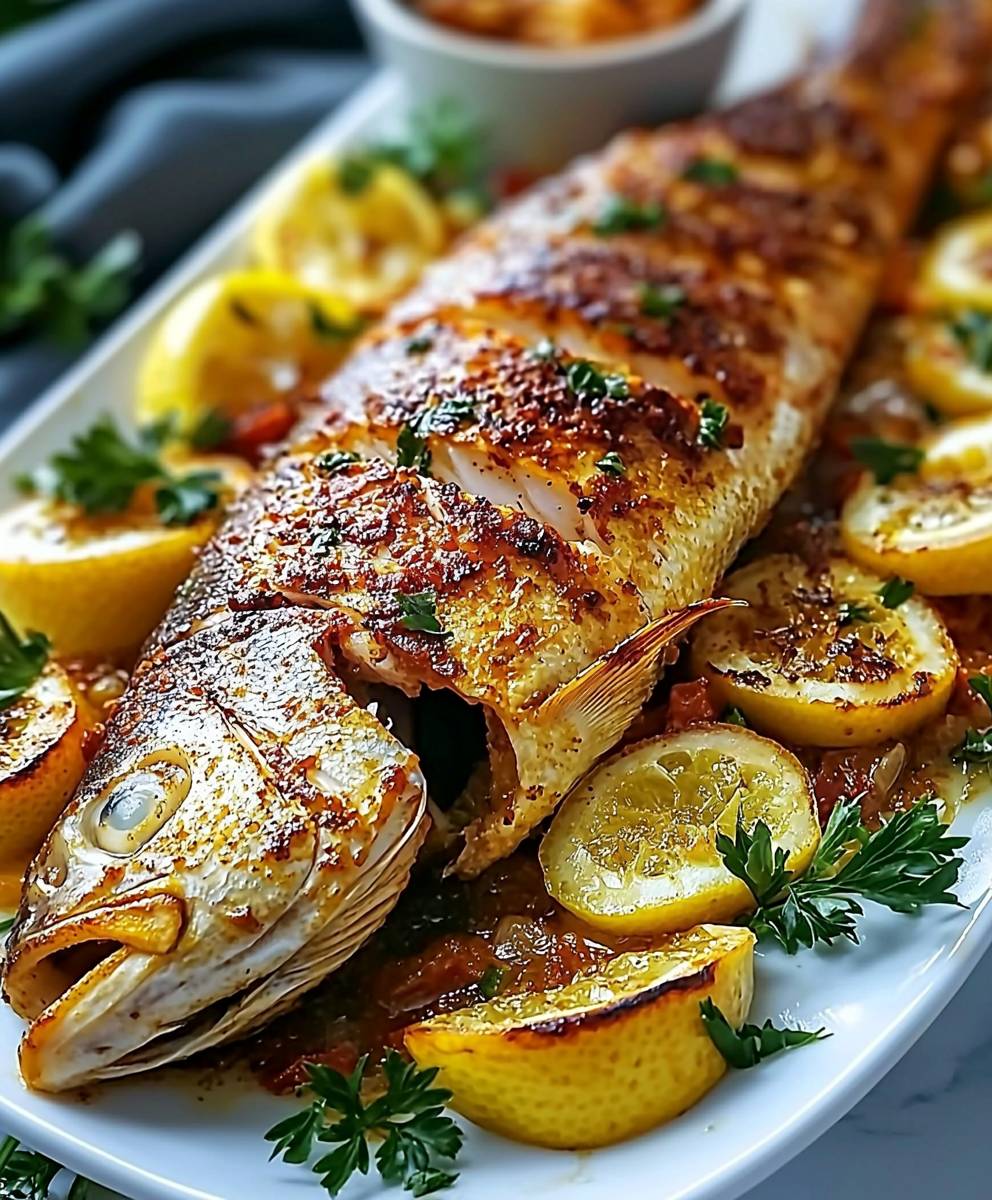 Oven-Baked Whole Snapper