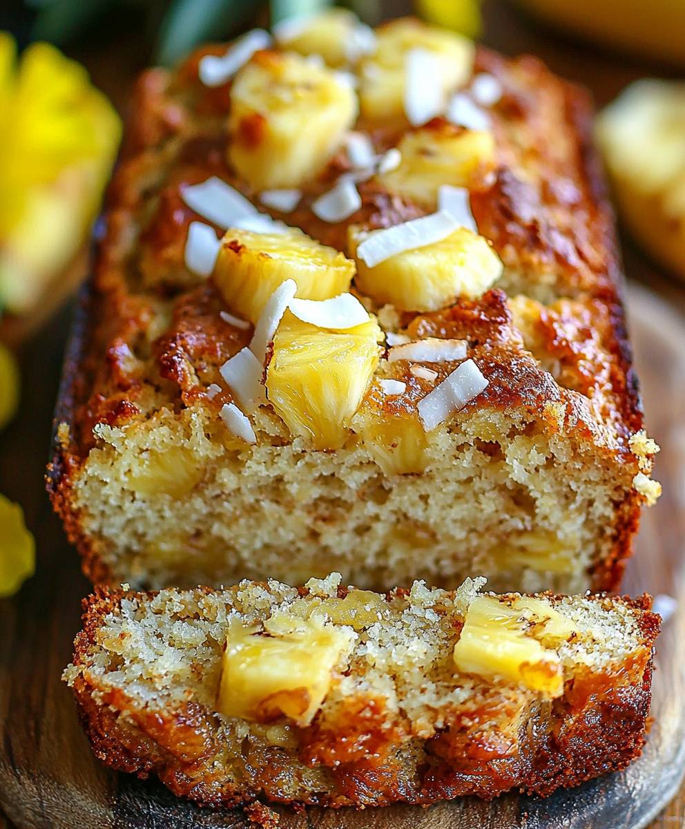 Coconut Pineapple Banana Bread