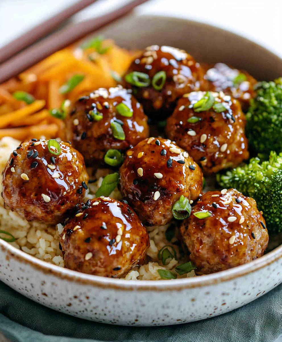 Asian Glazed Turkey Meatballs