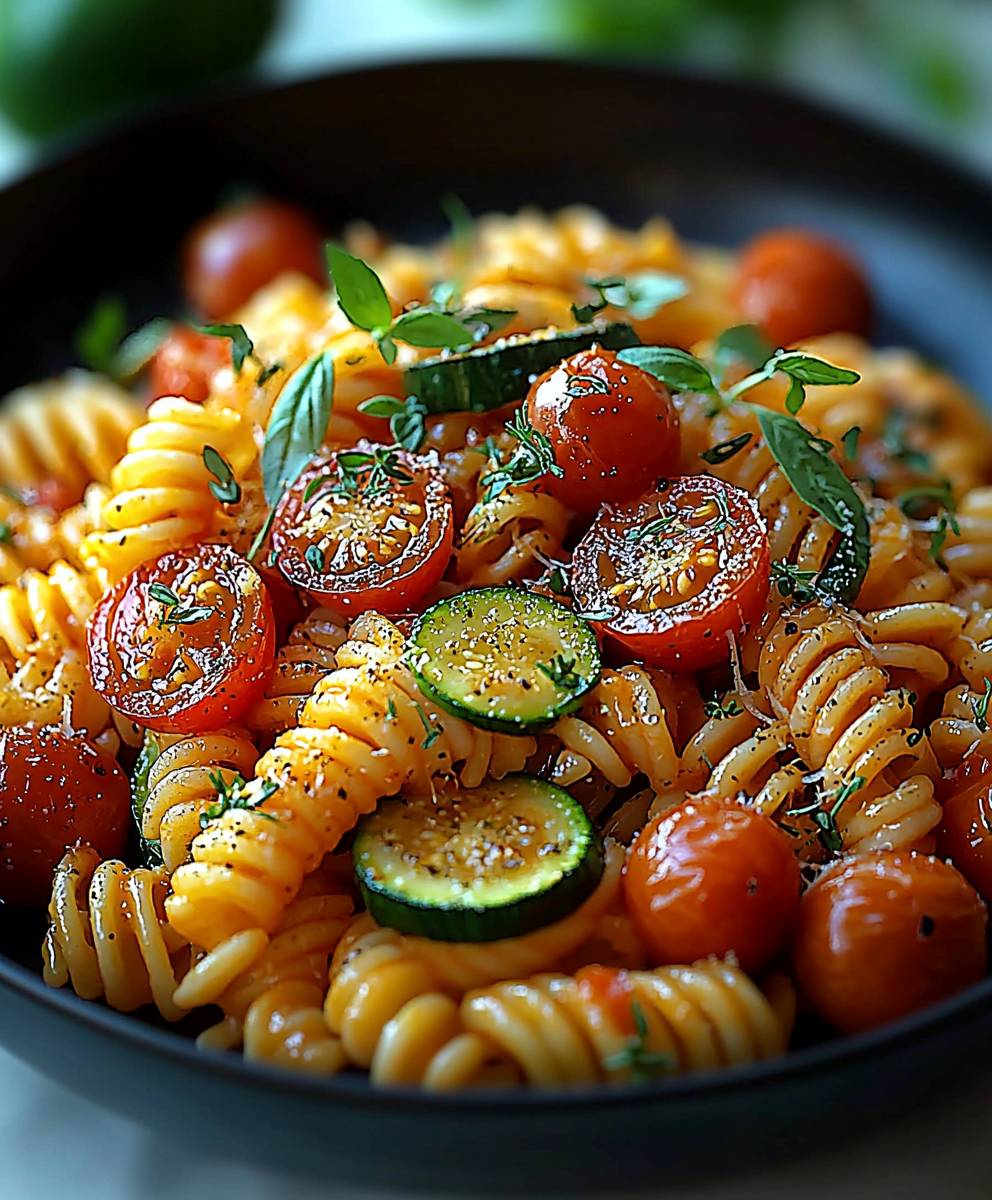 Tomato Zucchini Pasta Dish