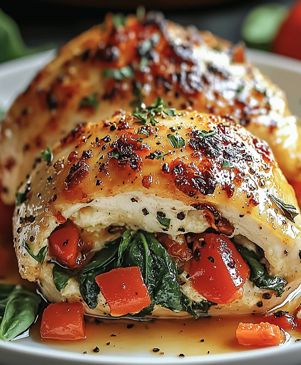 Stuffed Chicken with Spinach