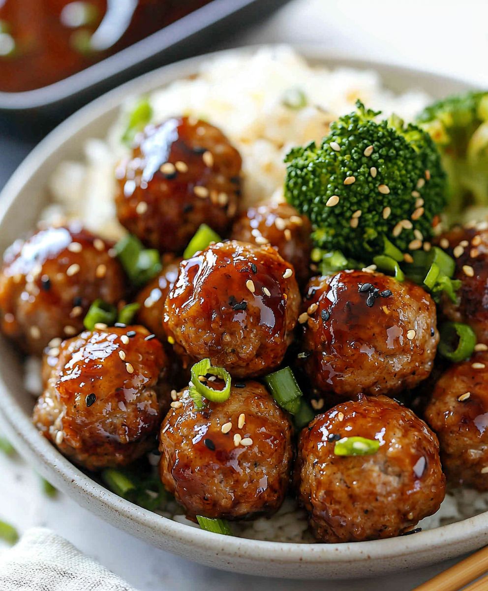 Asian Glazed Turkey Meatballs