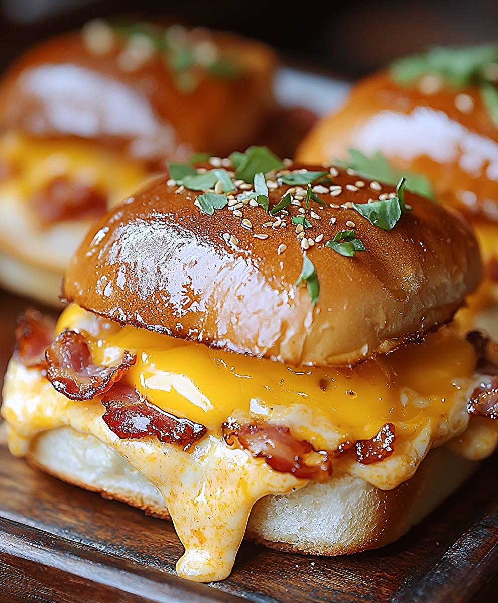Breakfast Sliders with Bacon Egg Cheese