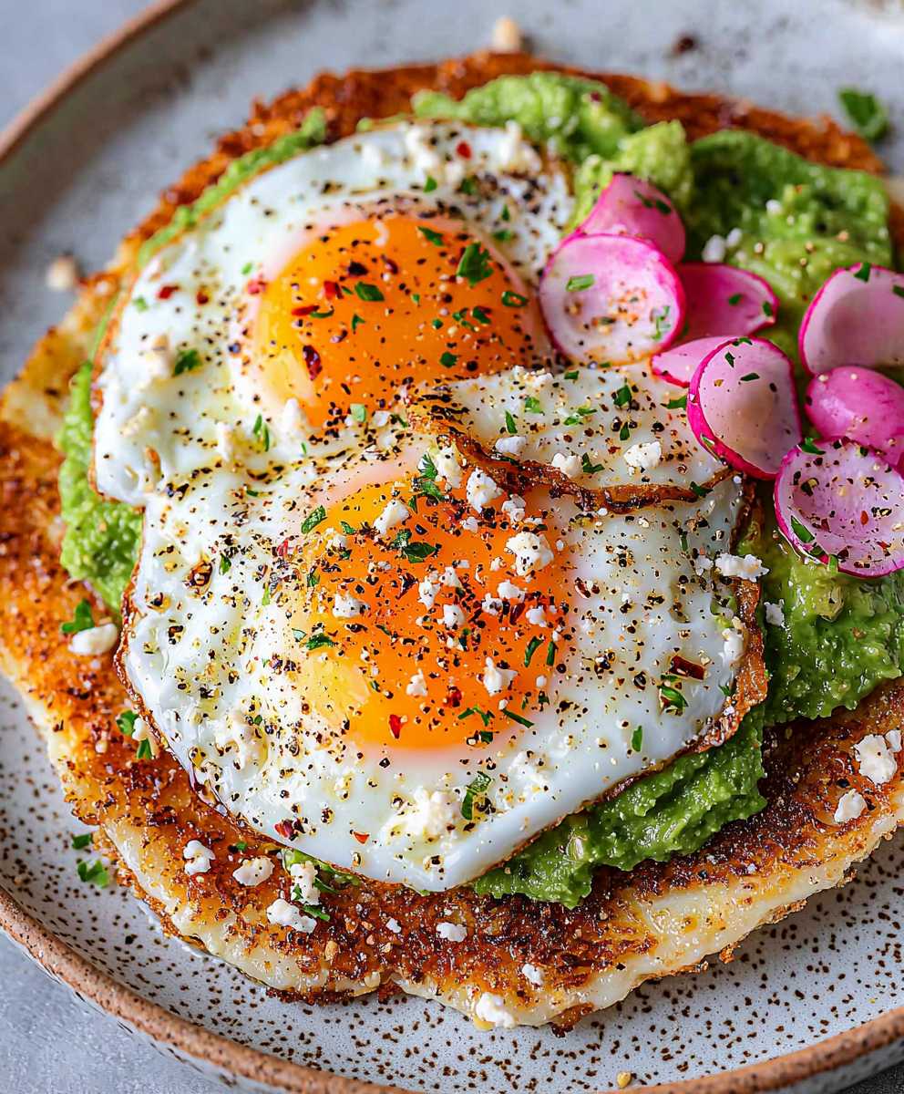 Crispy Feta Fried Eggs