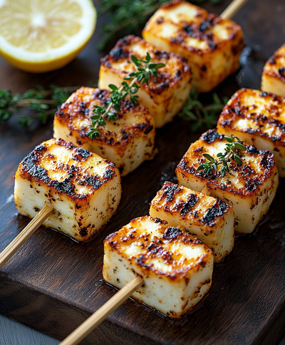 Grilled Halloumi Skewers