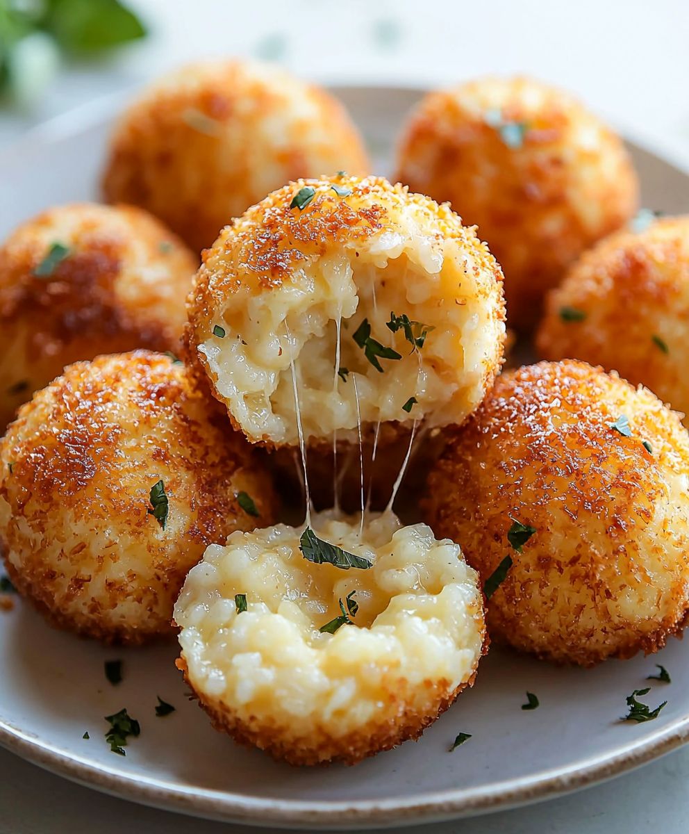 Cheesy Italian Arancini Balls