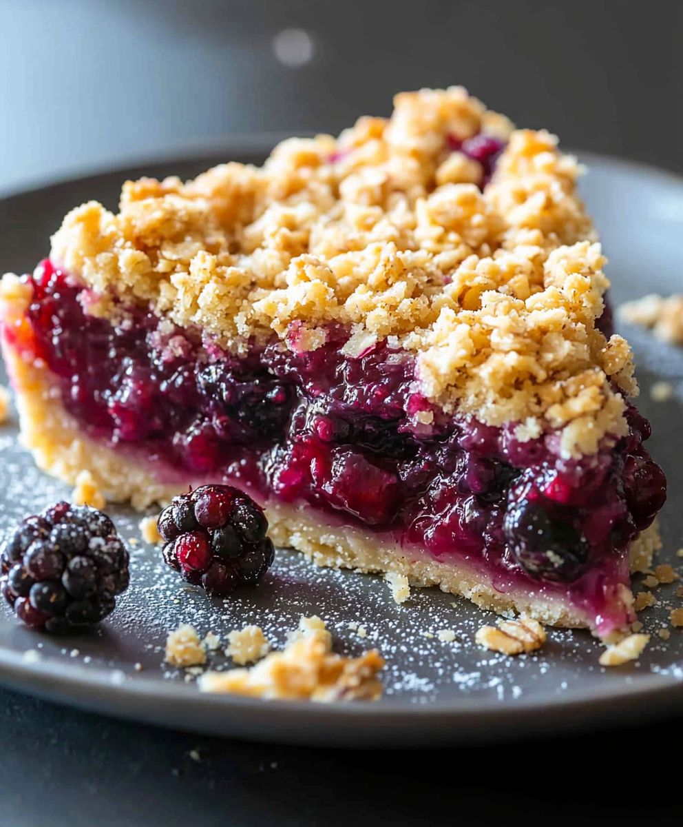 Almond Oat Blackberry Pie