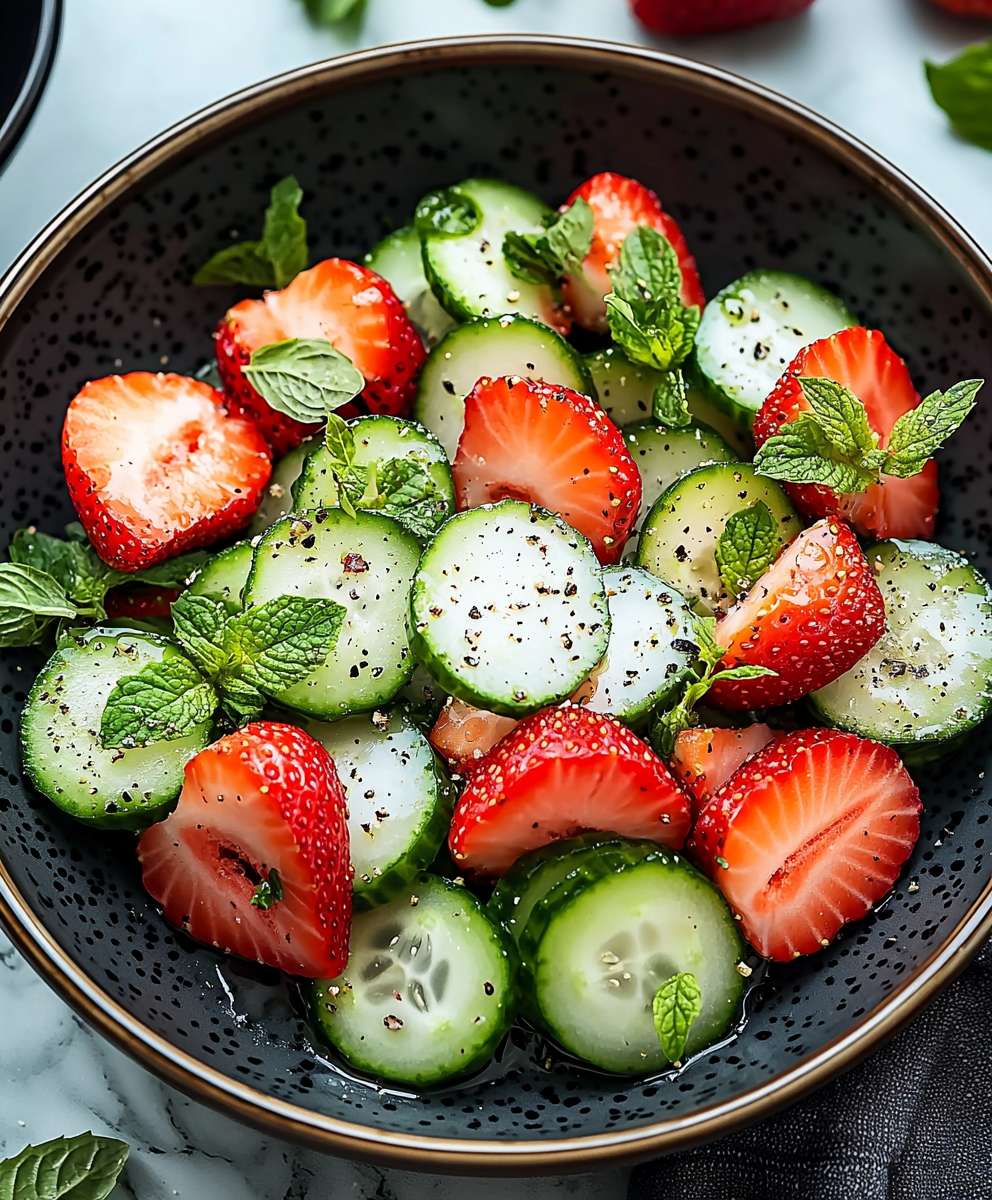 Cucumber Strawberry Salad