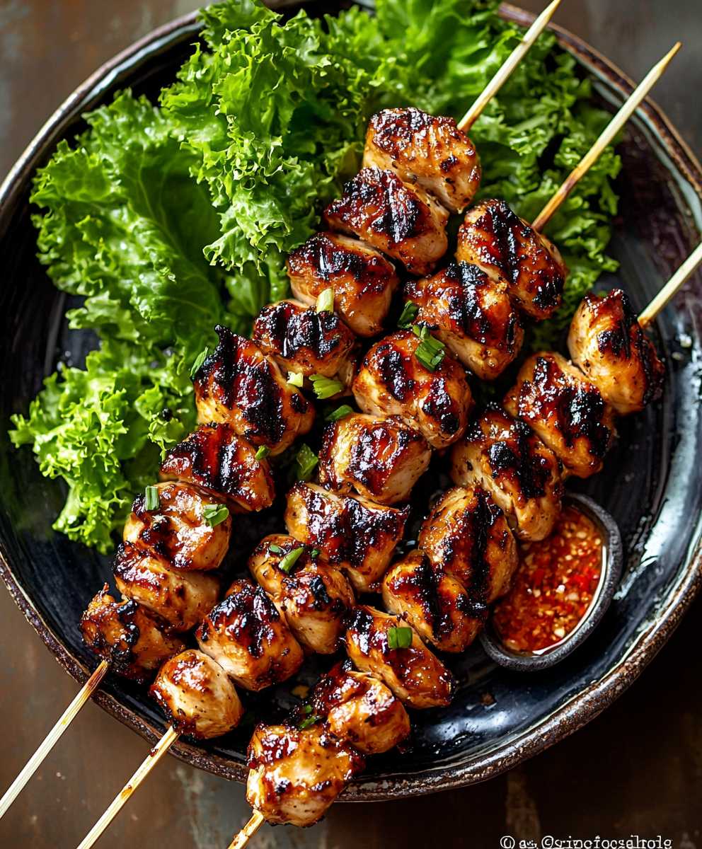 Thai coconut chicken skewers