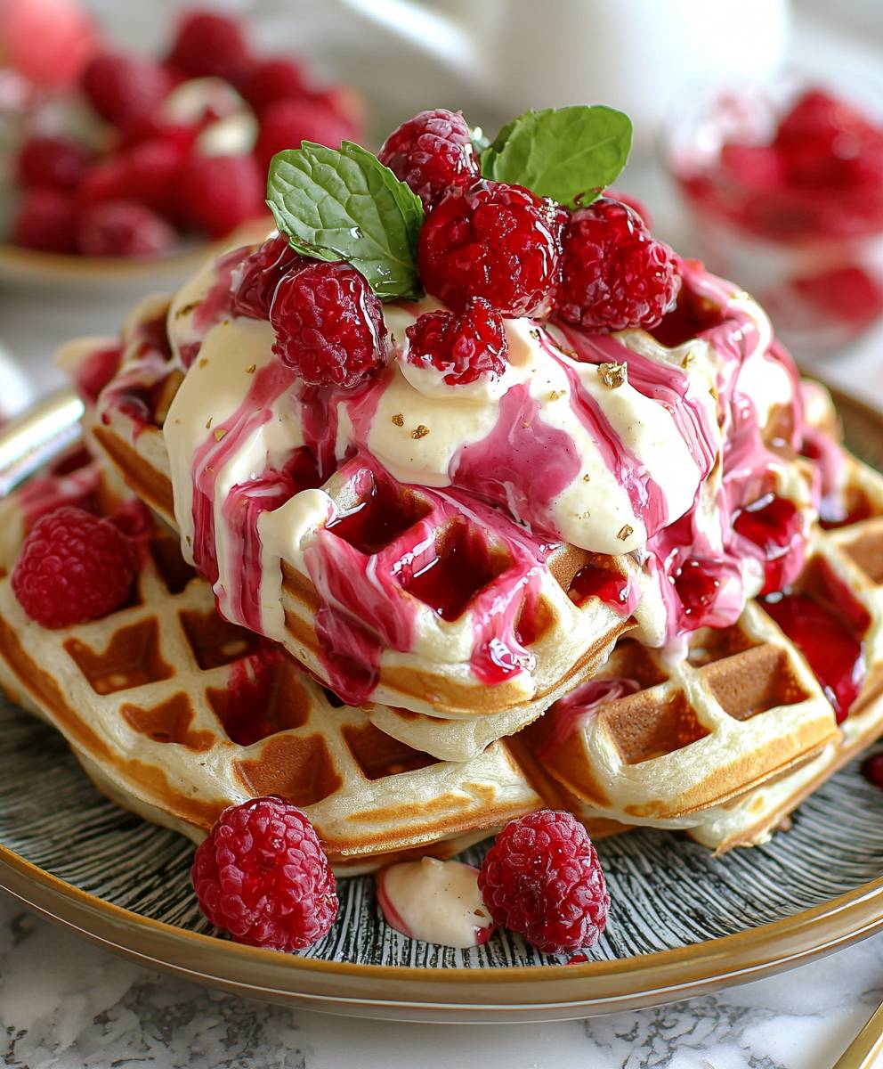 Red Velvet Marble Waffles