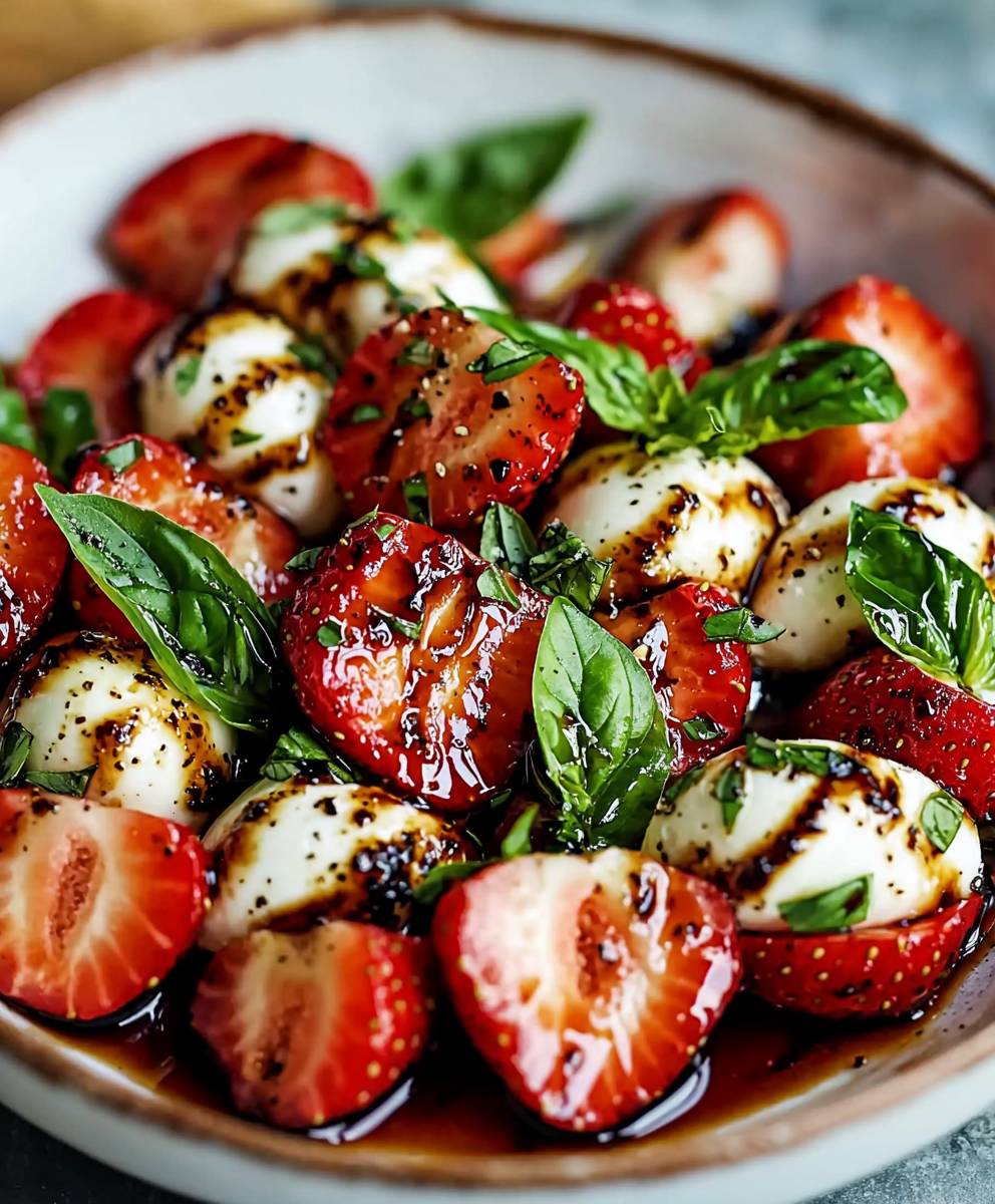 Balsamic Strawberry Caprese Salad