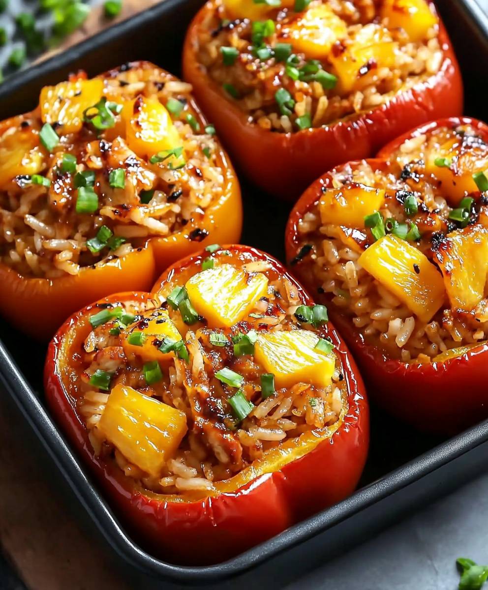 Teriyaki Chicken Stuffed Peppers