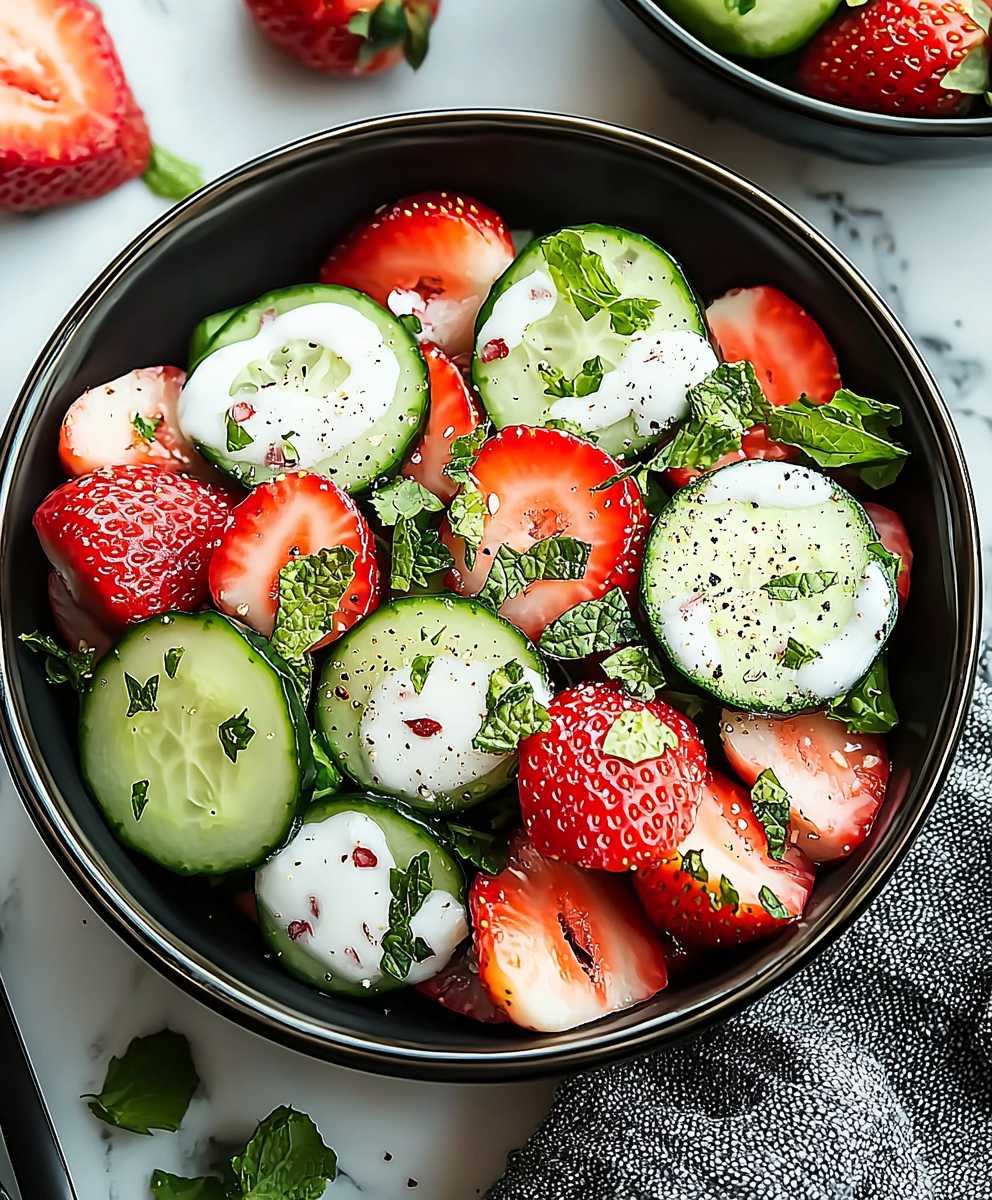 Cucumber Strawberry Salad