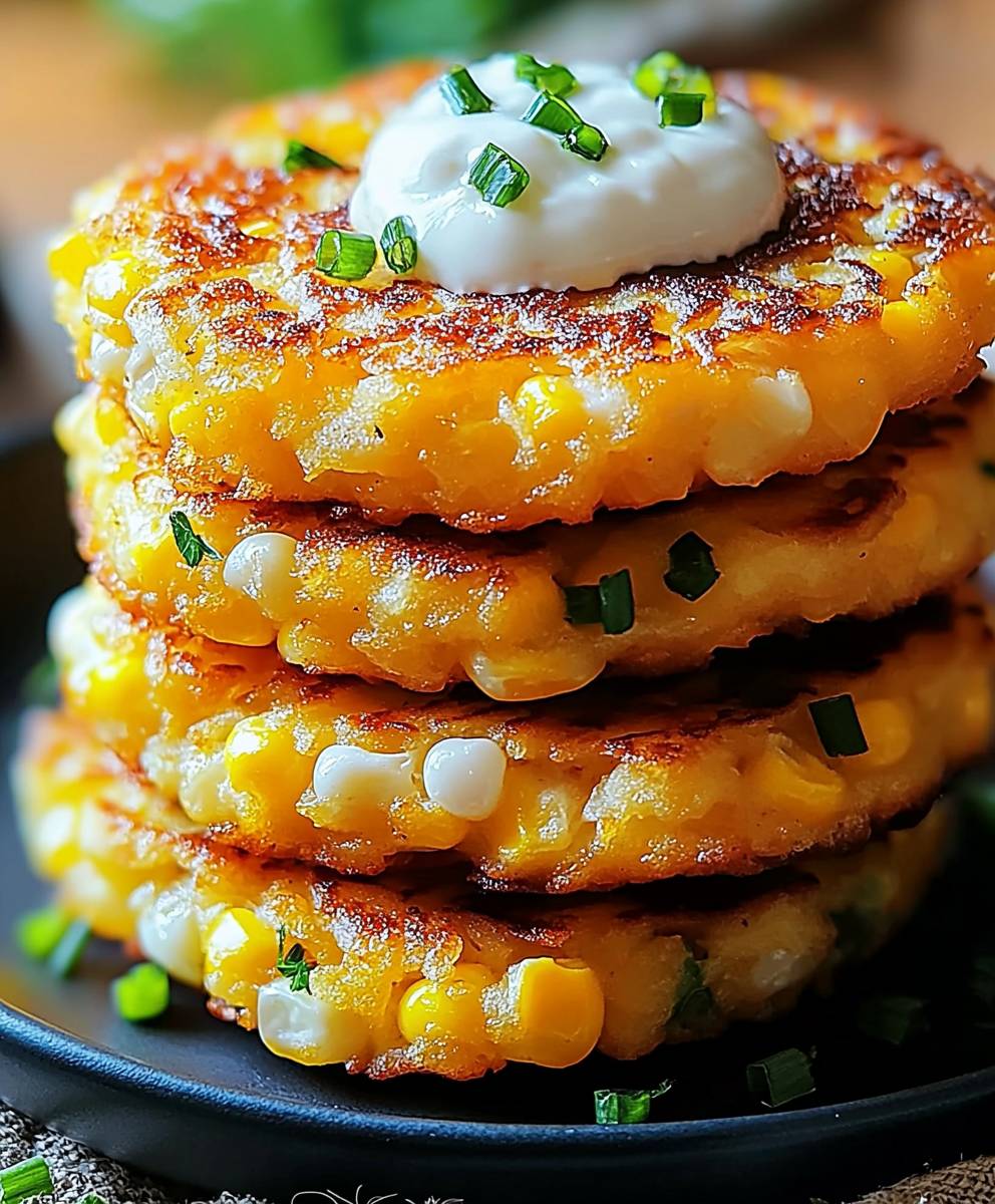 Cheesy Corn Fritters