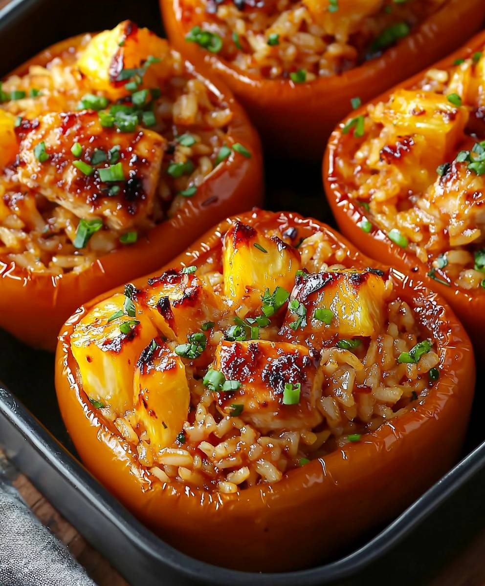 Teriyaki Chicken Stuffed Peppers