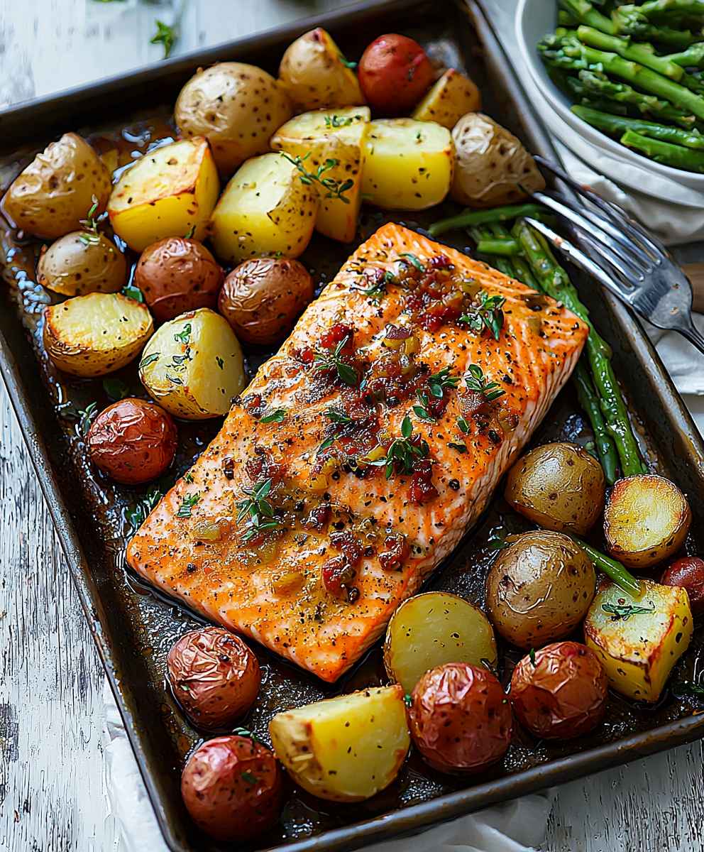 Sheetpan Salmon Dinner