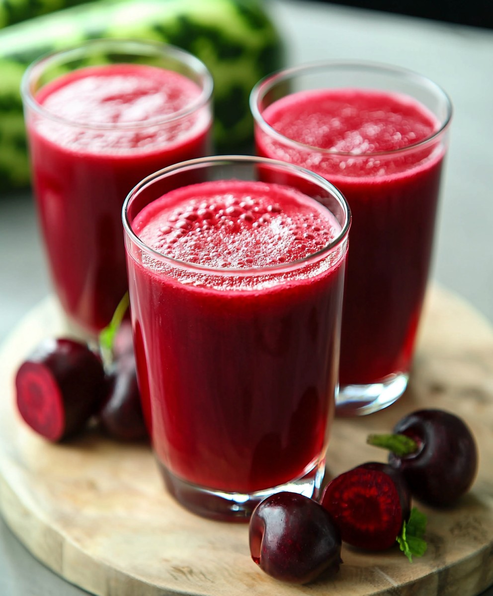 Watermelon Cherry Beet Juice