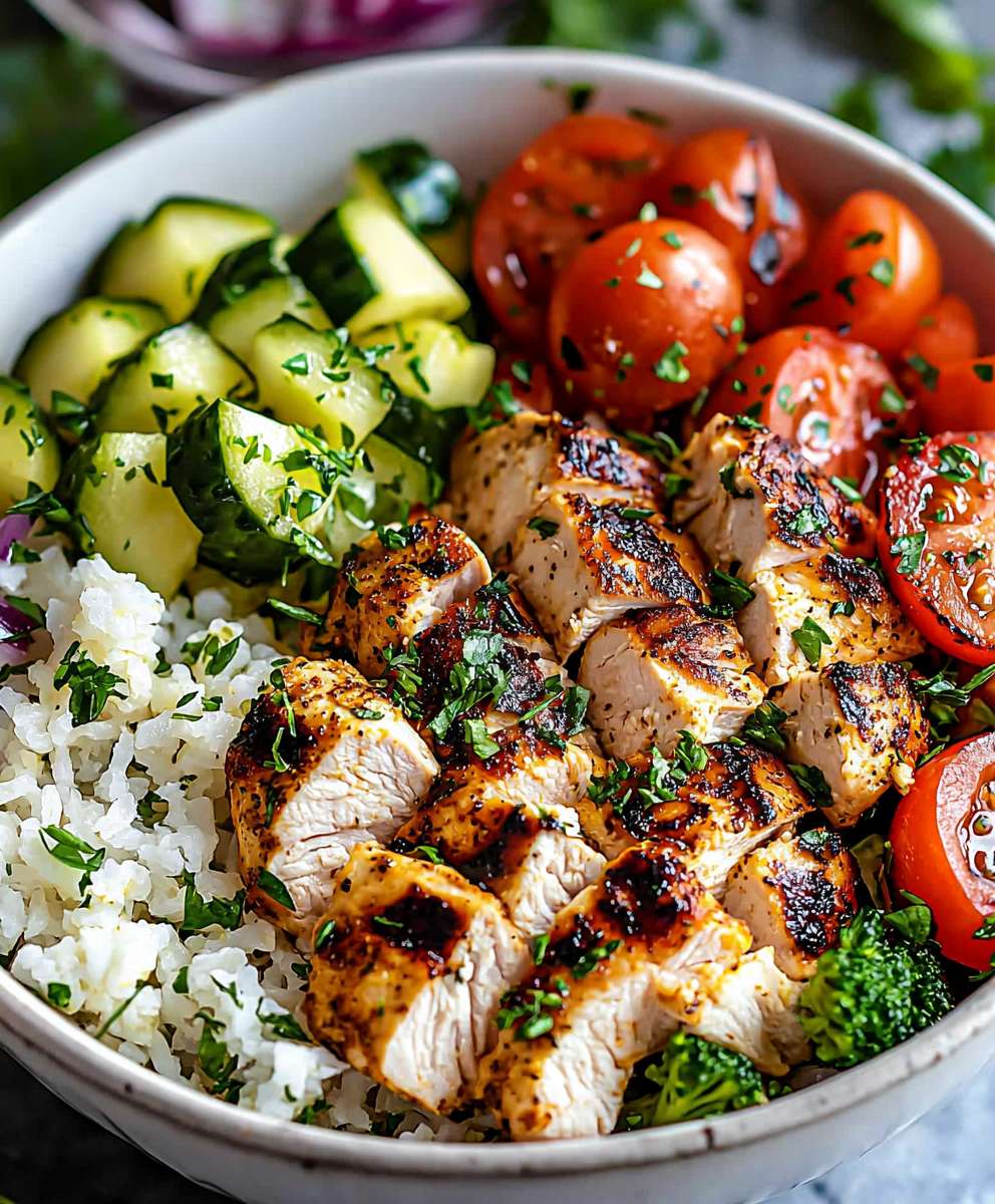 Healthy Greek Chicken Bowl