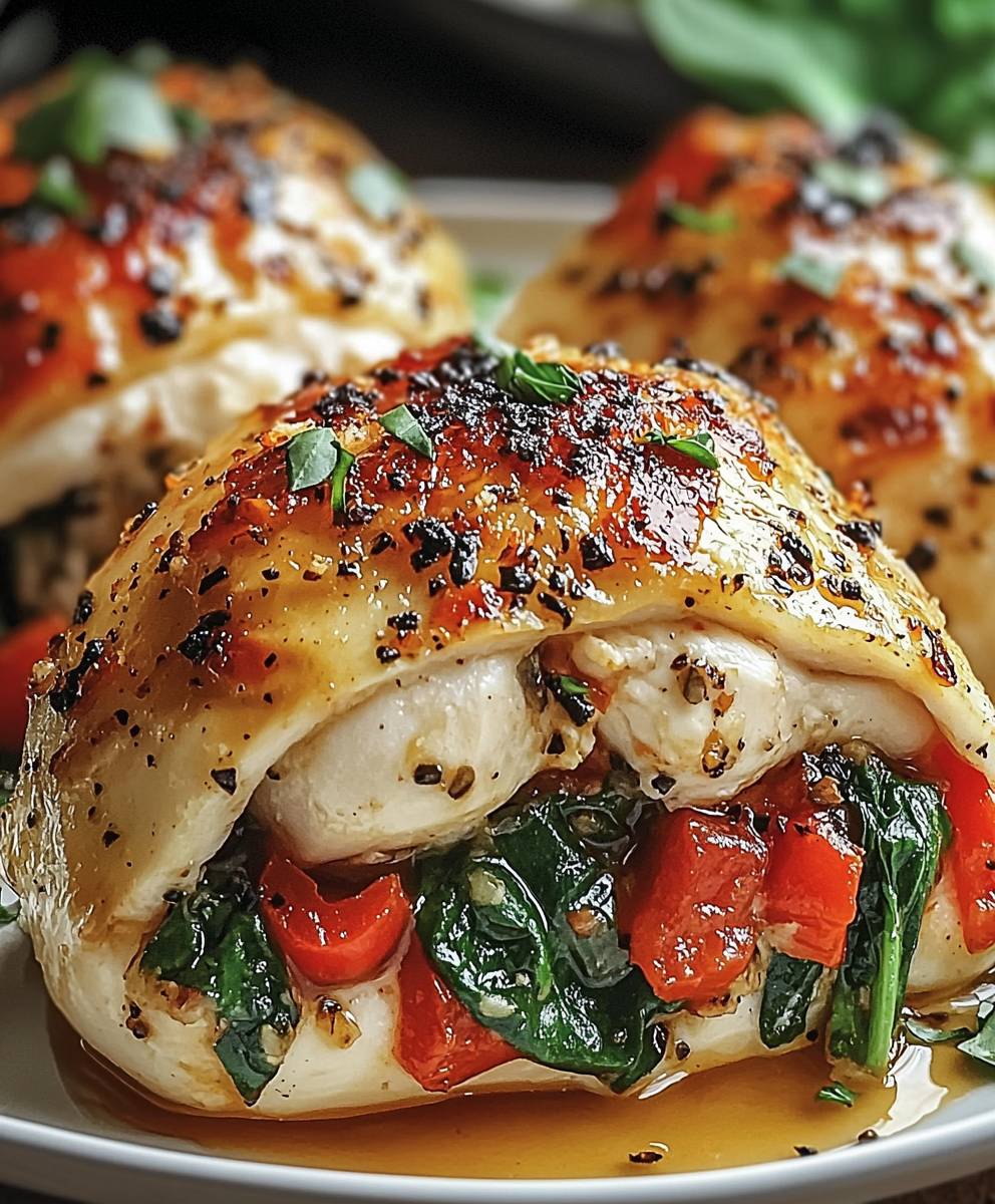 Stuffed Chicken with Spinach