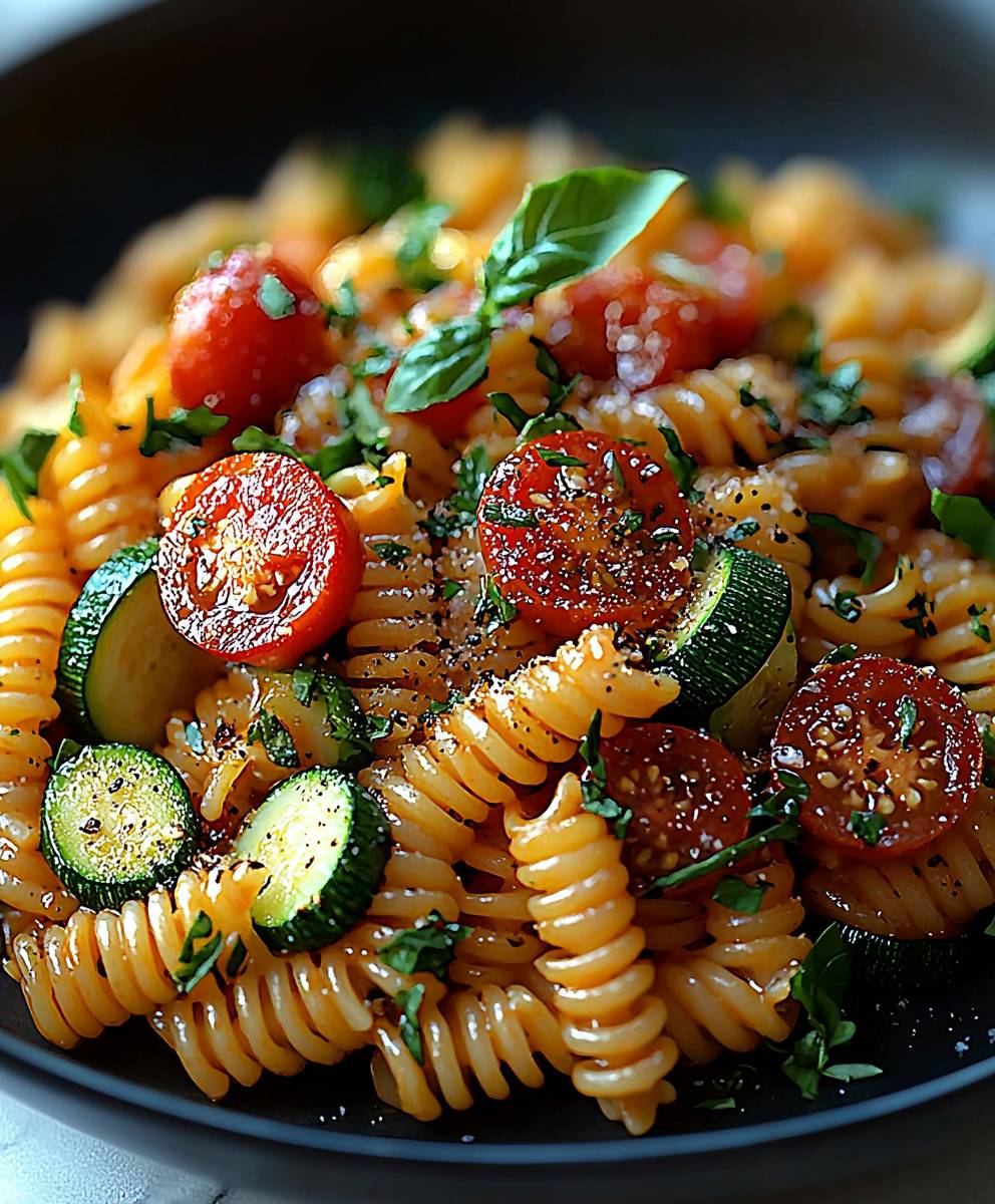 Tomato Zucchini Pasta Dish