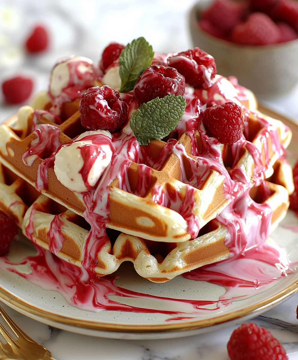 Red Velvet Marble Waffles